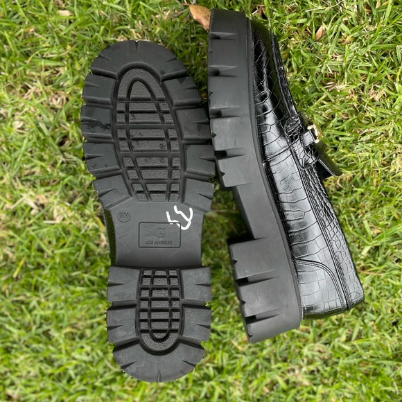 🌸GBG Los Angeles, Size 10, Black, NWOT - Collie Chunky Loafers - Picture 2 of 6